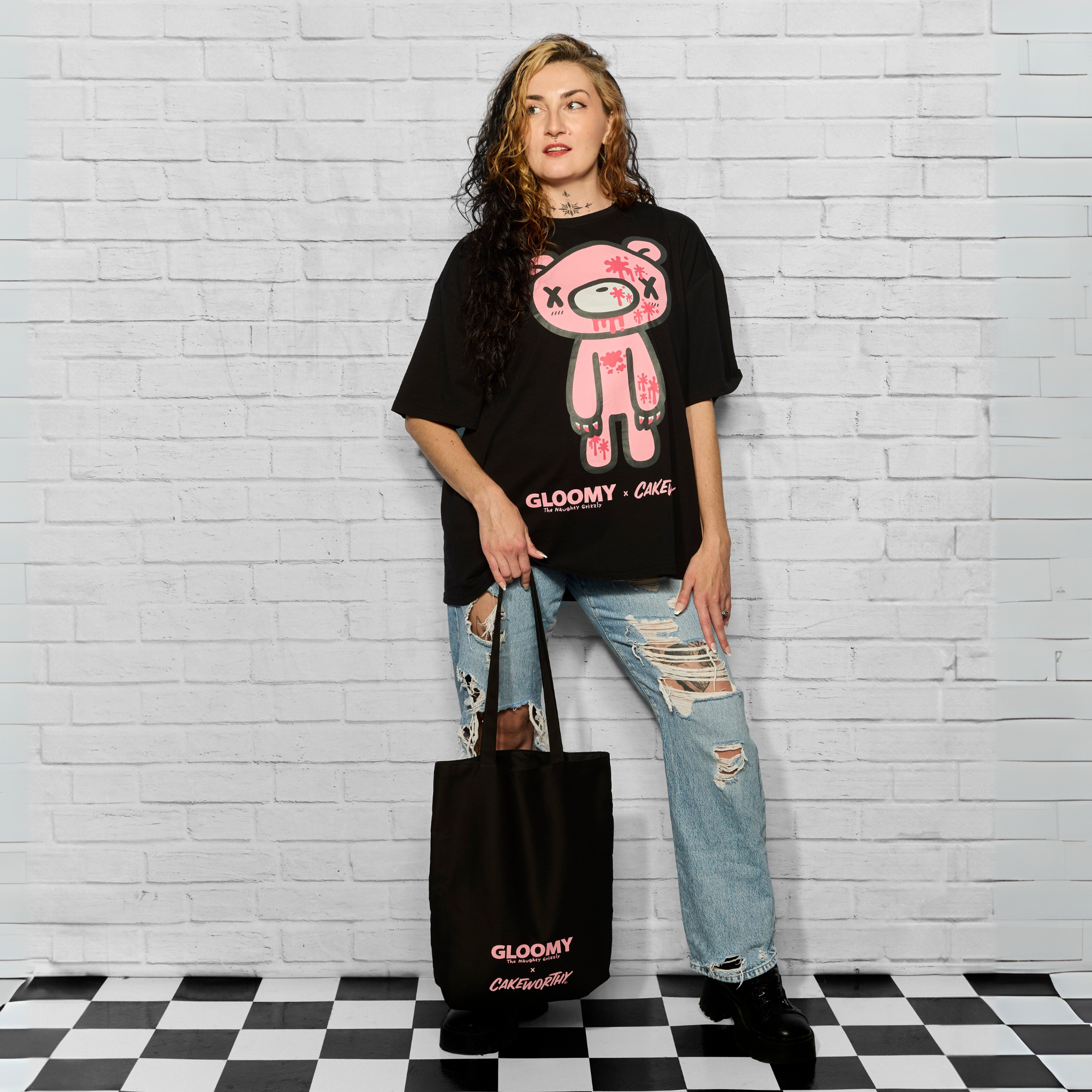 Gloomy Bear X Cakeworthy Drop Sleeve T-Shirt